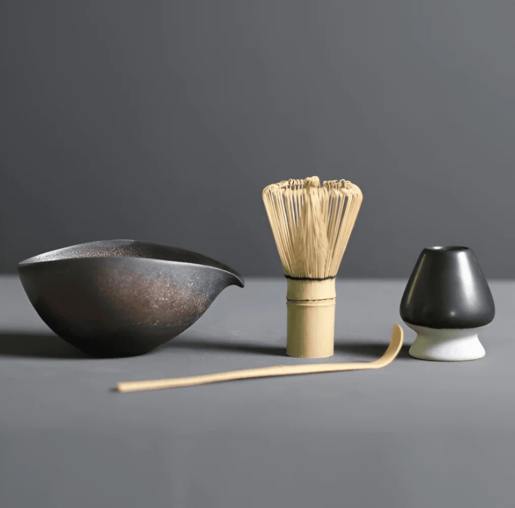 Matcha Tea Set Ceramic Bowl & Bamboo Tools