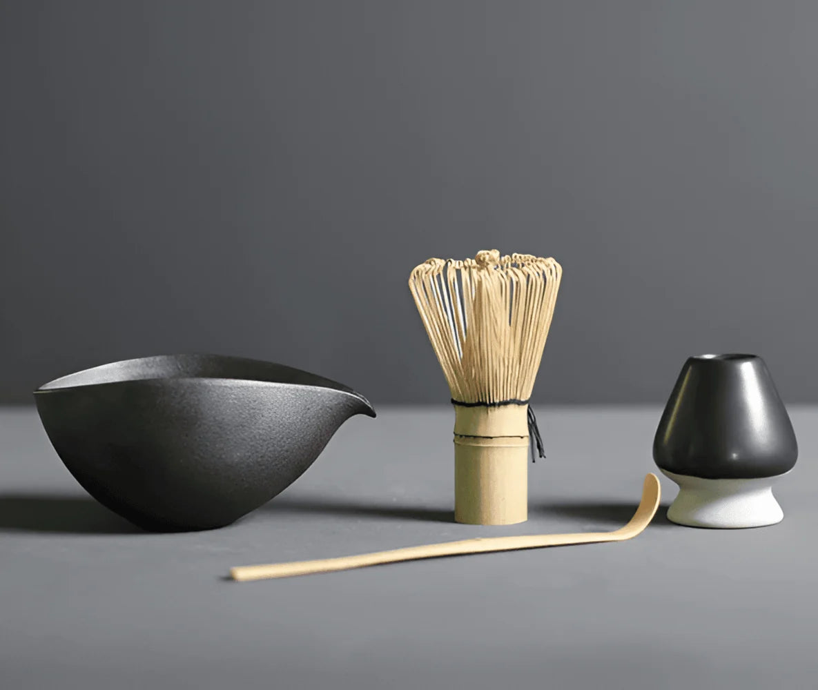 Matcha Tea Set Ceramic Bowl & Bamboo Tools