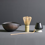 Matcha Tea Set Four-Piece Bamboo Whisk & Ceramic Bowl