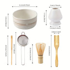 Matcha Whisk Set Pottery 6-Piece Authentic