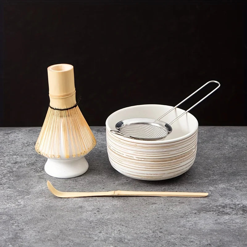 Matcha Whisk Set Pottery 6-Piece Authentic