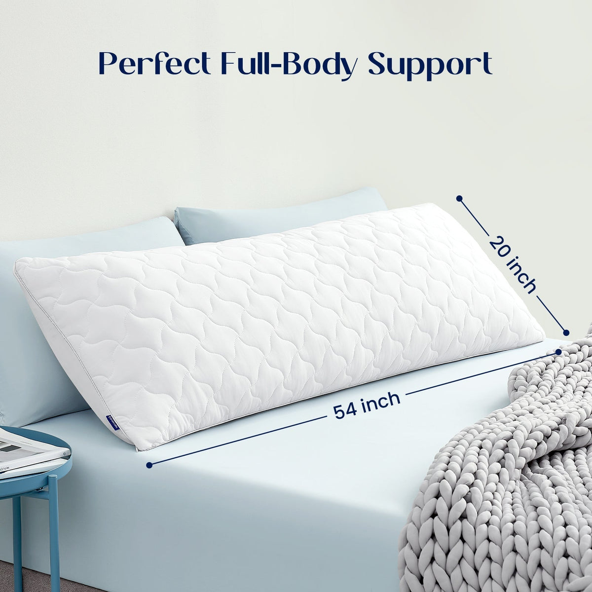 Maternity Body Pillow Adjustable Cooling Fabric Full-Length Support