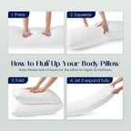 Maternity Body Pillow Adjustable Cooling Fabric Full-Length Support