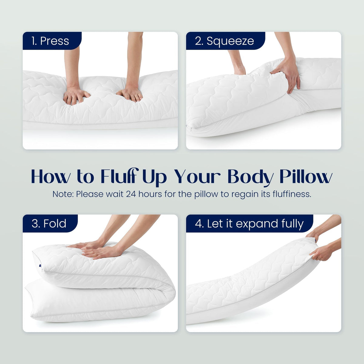 Maternity Body Pillow Adjustable Cooling Fabric Full-Length Support