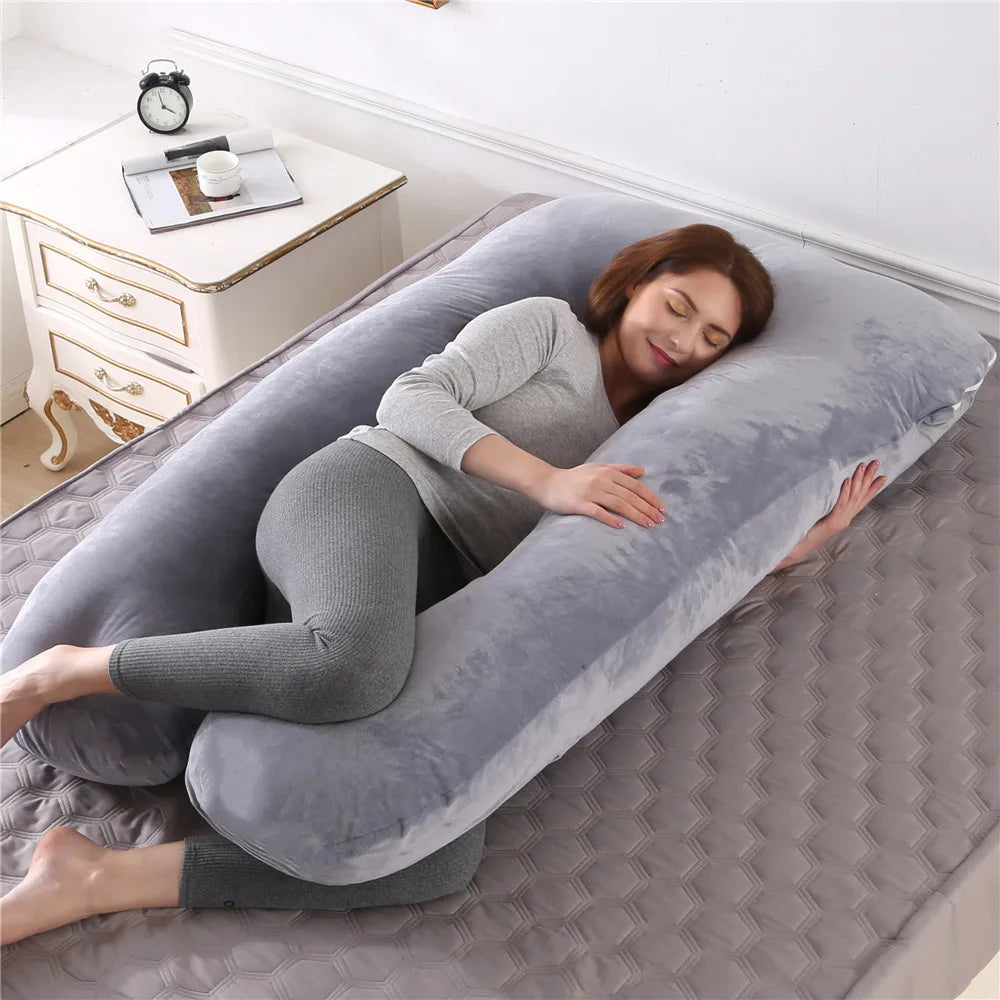 Maternity Pillow U-Shaped Ergonomic Full-Body Support Removable Washable Cover
