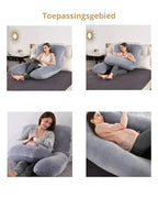 Maternity Pillow U-Shaped Ergonomic Full-Body Support Removable Washable Cover