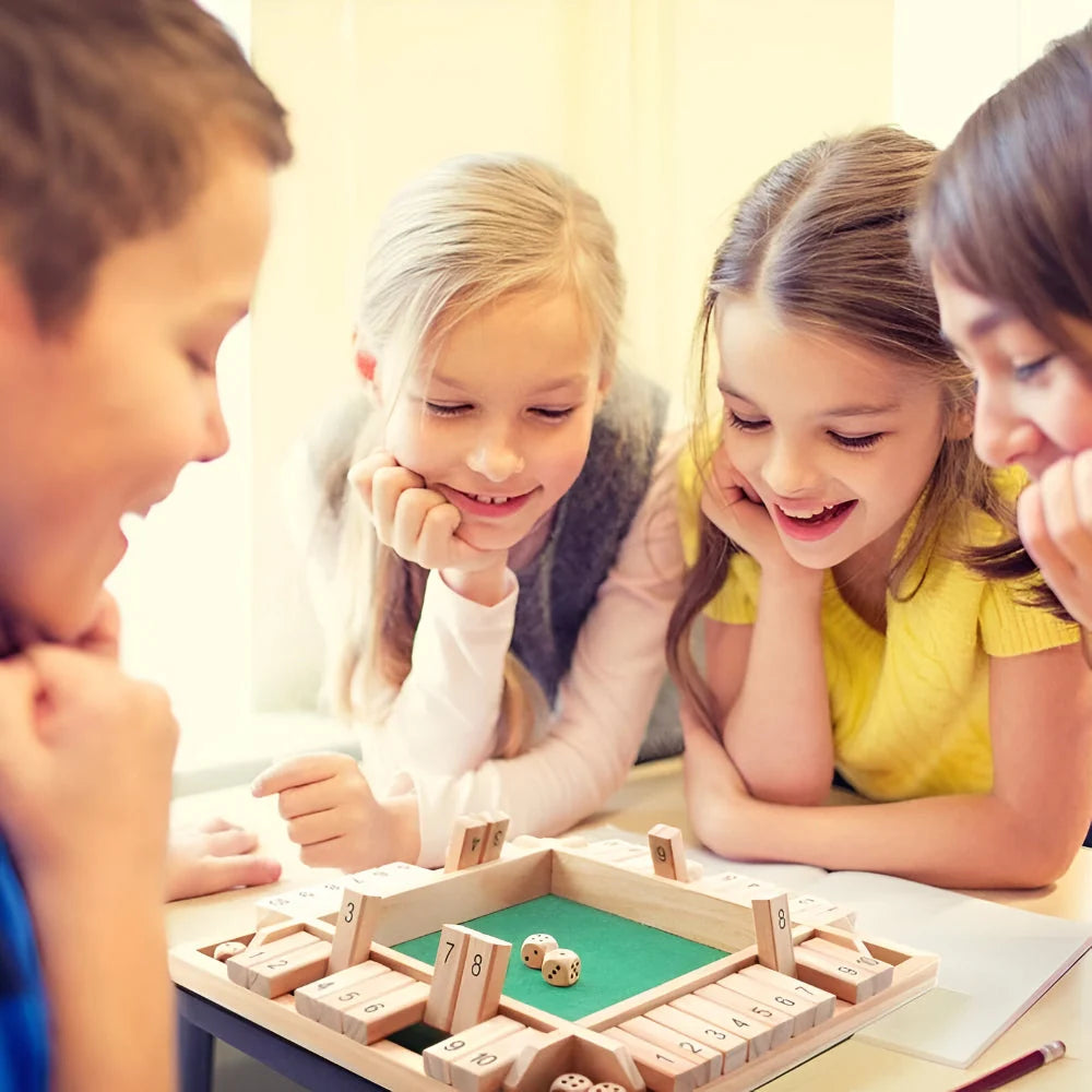 Math Board Game Wooden Durable Travel Friendly