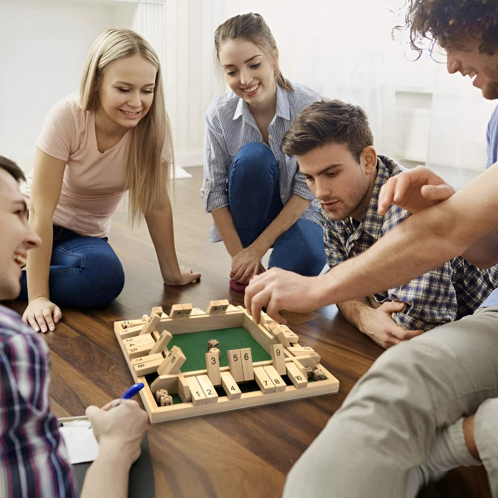 Math Board Game Wooden Durable Travel Friendly