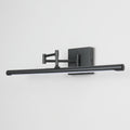 Matte Black Adjustable Swing-Arm Dimmable LED Vanity Wall Sconce