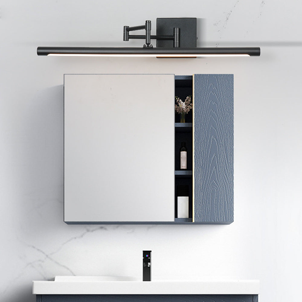 Matte Black Adjustable Swing-Arm Dimmable LED Vanity Wall Sconce