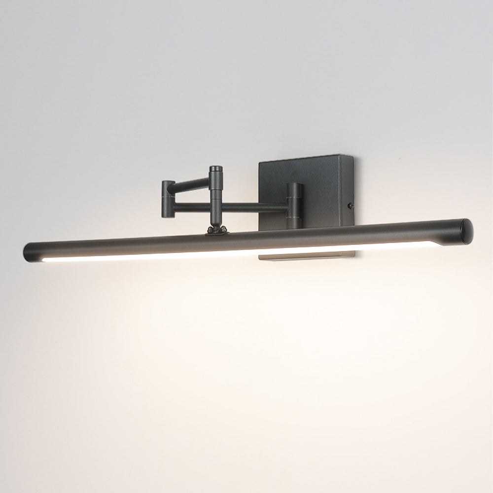 Matte Black Adjustable Swing-Arm Dimmable LED Vanity Wall Sconce