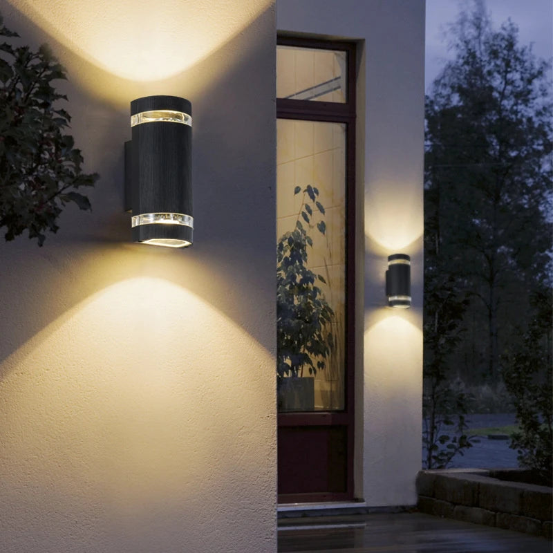 Matte Black Aluminum IP65 Dimmable LED Outdoor Wall Light
