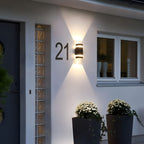 Matte Black Aluminum IP65 Dimmable LED Outdoor Wall Light