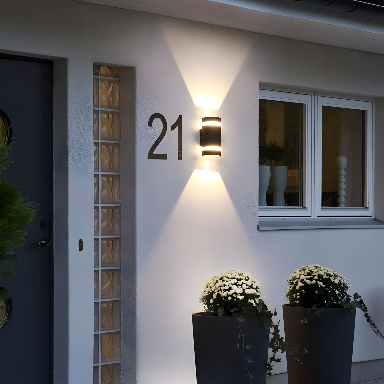 Matte Black Aluminum IP65 Dimmable LED Outdoor Wall Light