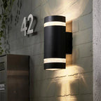 Matte Black Aluminum IP65 Dimmable LED Outdoor Wall Light
