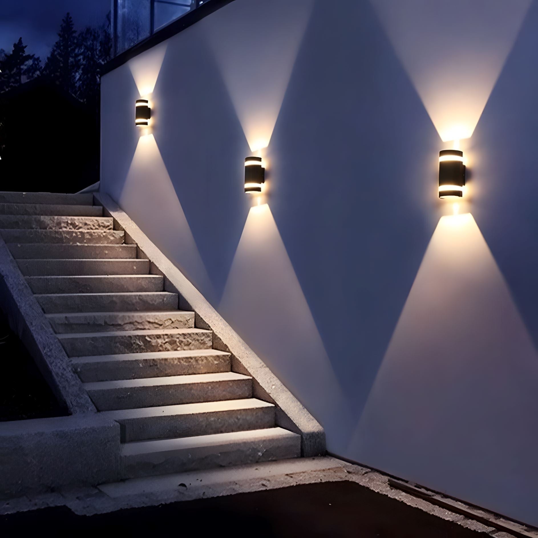 Matte Black Aluminum IP65 Dimmable LED Outdoor Wall Light