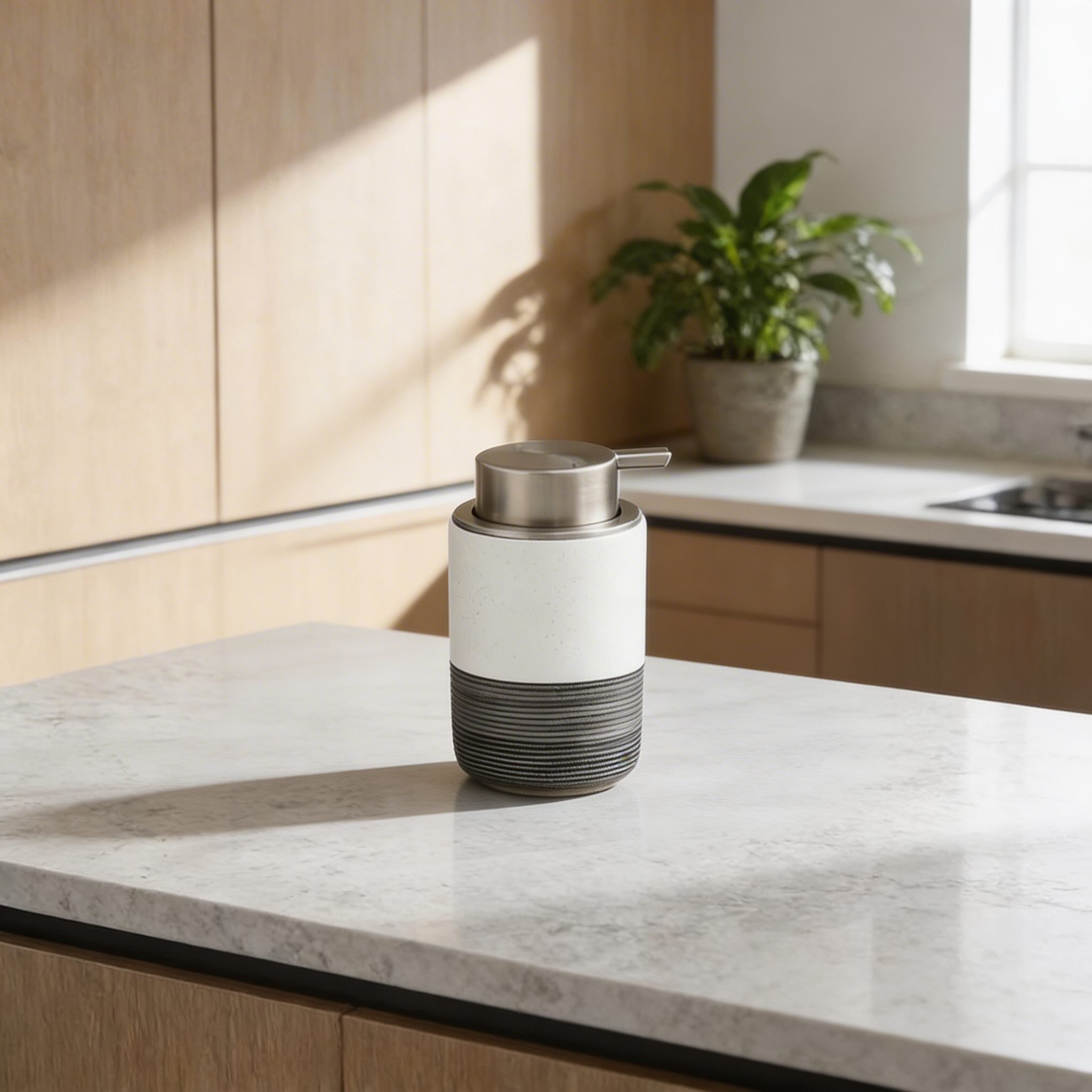 Matte Ceramic Wide Bottleneck Soap Dispenser (10.1 fl oz)