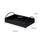Matte Faux Leather Display Tray (Built-In Handles)