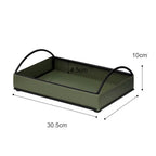 Matte Faux Leather Display Tray (Built-In Handles)