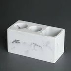 Matte Resin Marble Swirl Toothbrush Holder