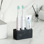 Matte Resin Marble Swirl Toothbrush Holder