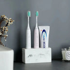 Matte Resin Marble Swirl Toothbrush Holder