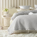 Mattress Cover Washed Brushed Fabric Ruffle Trim Machine Washable