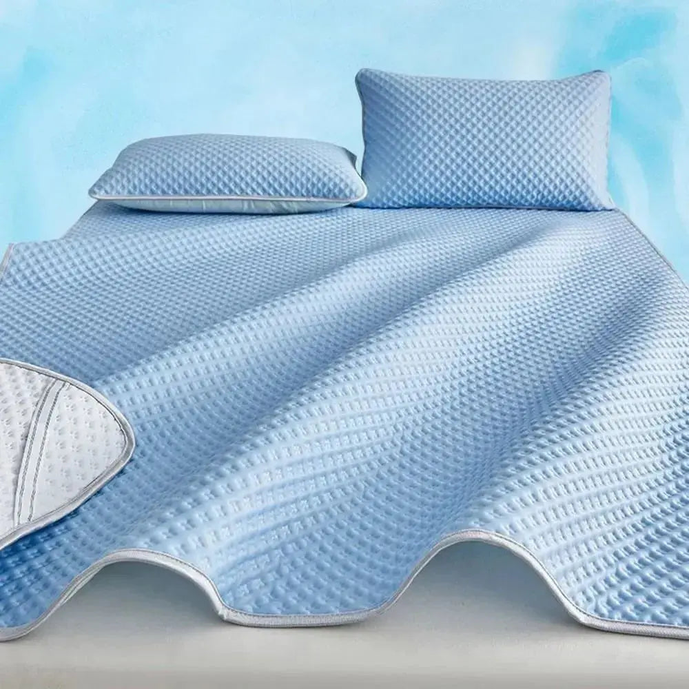 Mattress Pad Cooling Breathable Ice Silk Machine-Washable