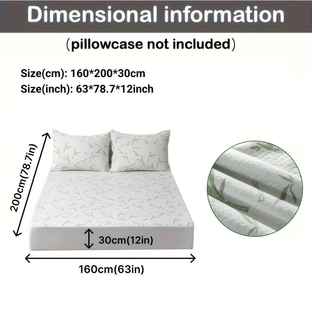Mattress Protector Bamboo Breathable & Cooling 3D Air Ventilation Fitted