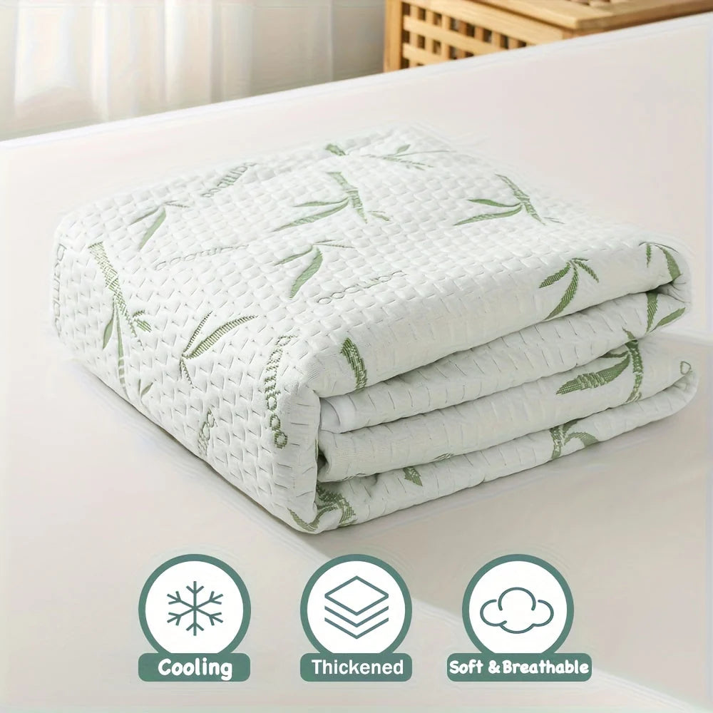 Mattress Protector Bamboo Breathable & Cooling 3D Air Ventilation Fitted