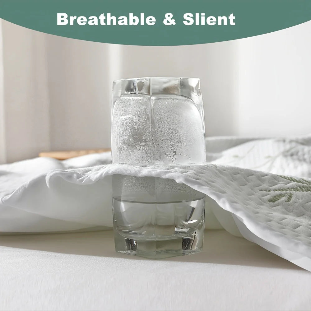 Mattress Protector Bamboo Breathable & Cooling 3D Air Ventilation Fitted