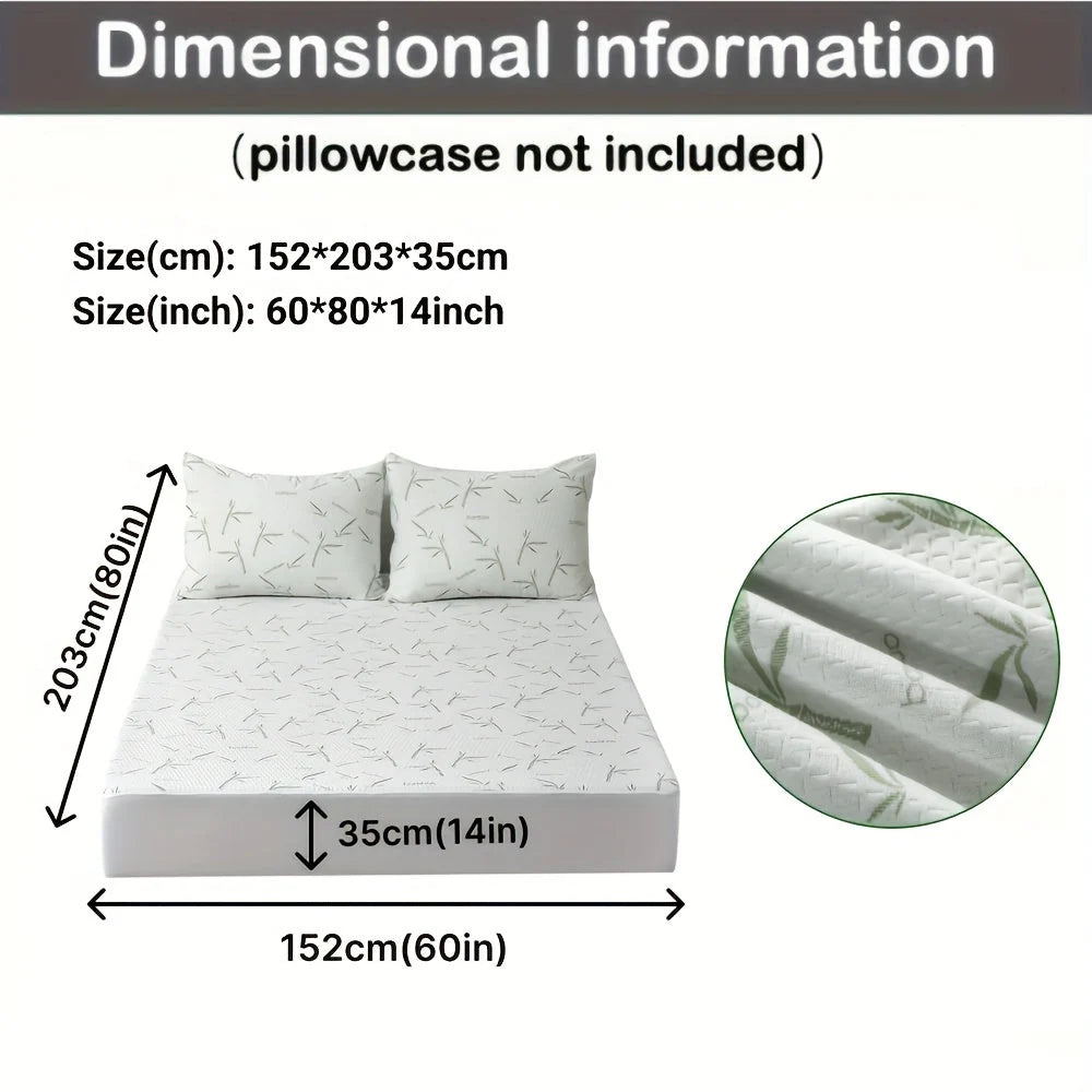 Mattress Protector Breathable Bamboo 3D Air Layer Pressure Relief