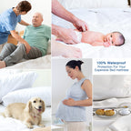 Mattress Protector Instant Cooling Waterproof Deep Pocket 45cm