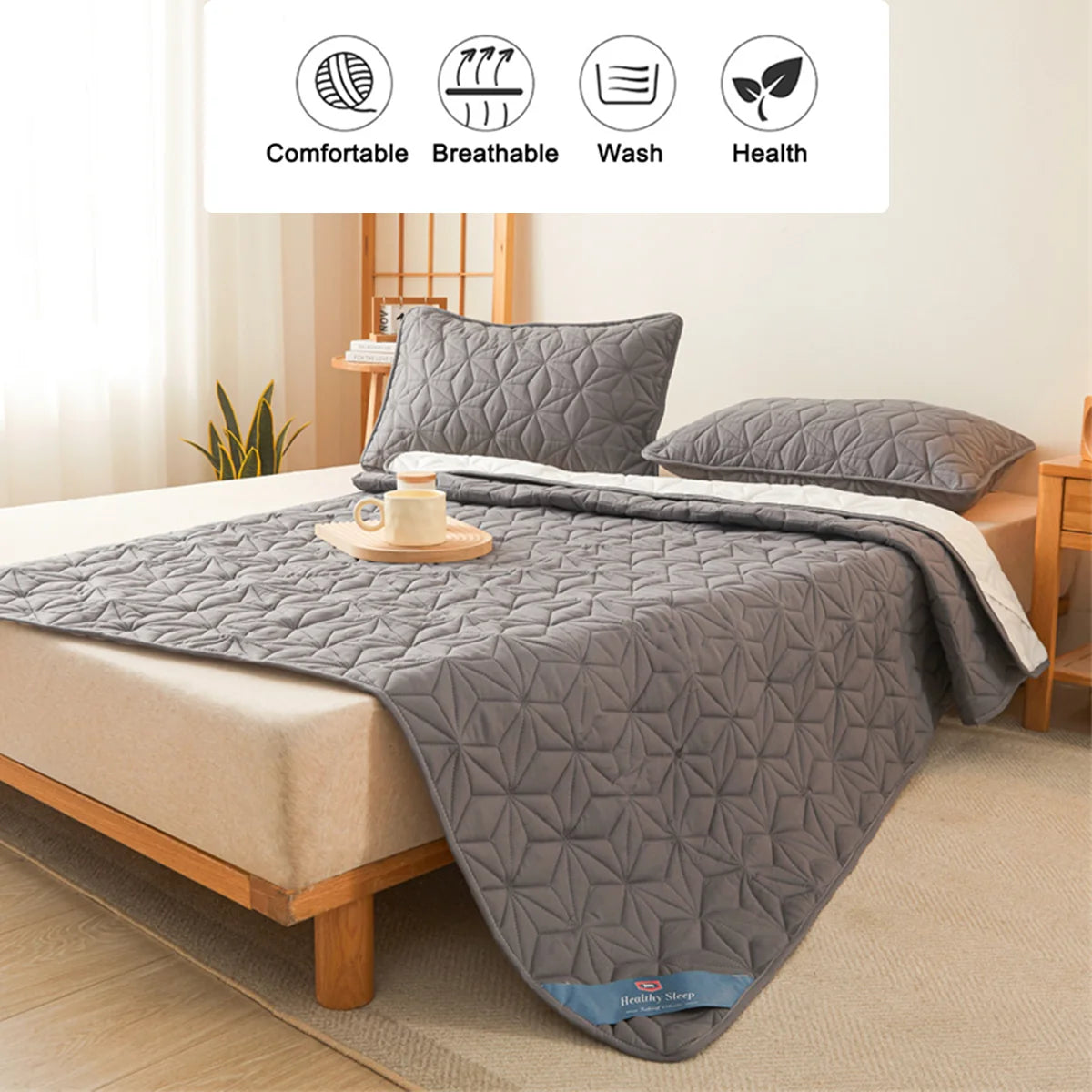 Mattress Protector Quilted Microfiber Waterproof Elastic Band