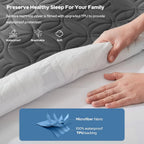 Mattress Protector Quilted Noiseless Waterproof 18 Inch Deep Pocket