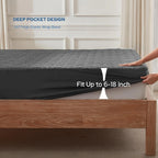 Mattress Protector Quilted Noiseless Waterproof 18 Inch Deep Pocket