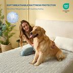 Mattress Protector Quilted Noiseless Waterproof 18 Inch Deep Pocket