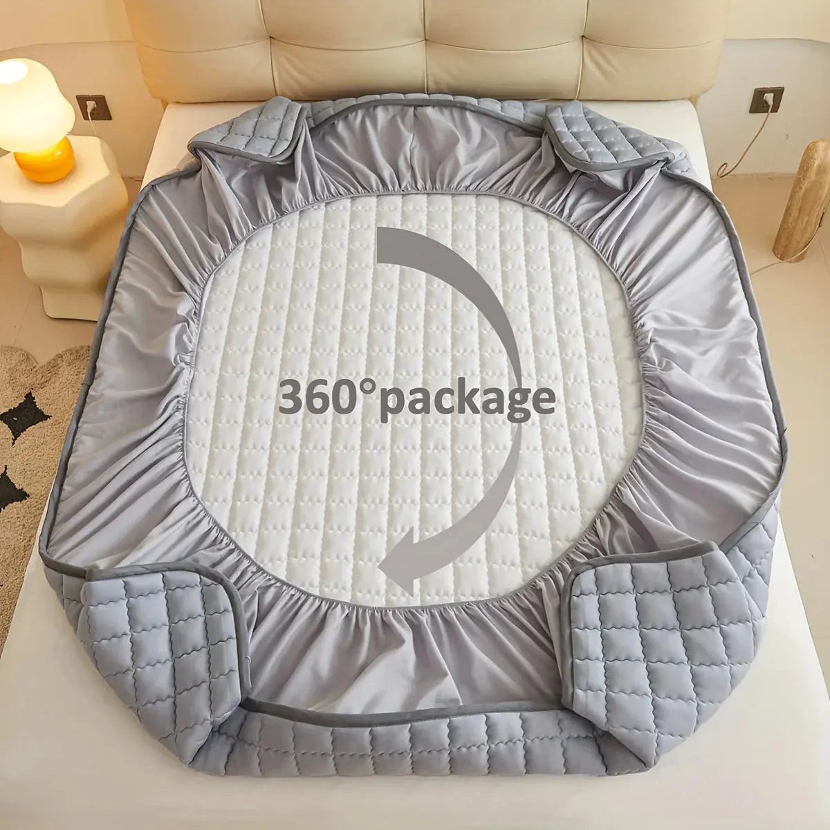 Mattress Protector Quilted & Waterproof Fitted Microfiber Machine Washable