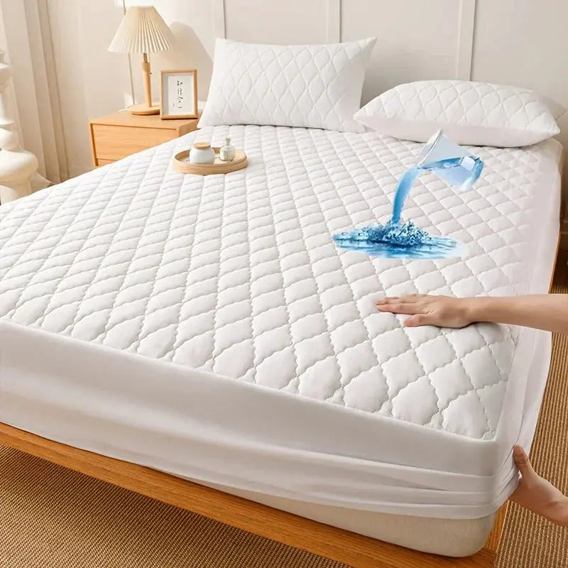 Mattress Protector Quilted & Waterproof Fitted Microfiber Machine Washable