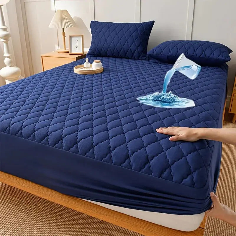 Mattress Protector Quilted & Waterproof Fitted Microfiber Machine Washable
