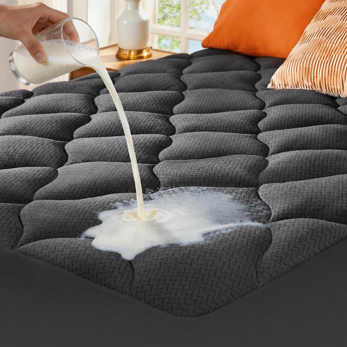 Mattress Protector Waterproof Quilted & Breathable Fits 18 Inch