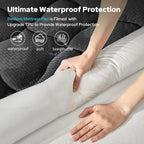 Mattress Protector Waterproof Quilted & Breathable Fits 18 Inch