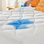 Mattress Protector Waterproof Quilted & Breathable Fits 18 Inch