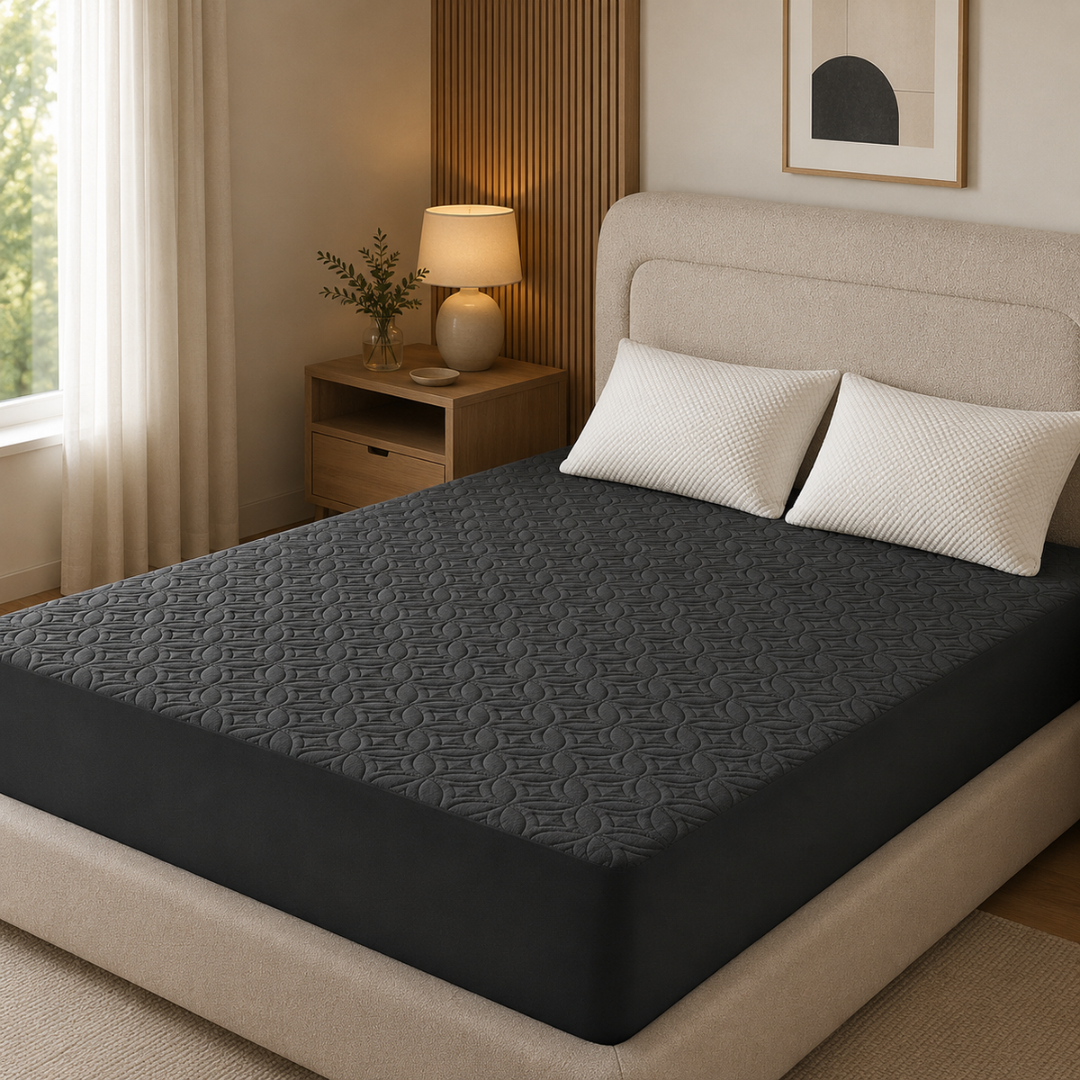 Mattress Protector Waterproof Quilted Microfiber Deep Pocket 18 Inch