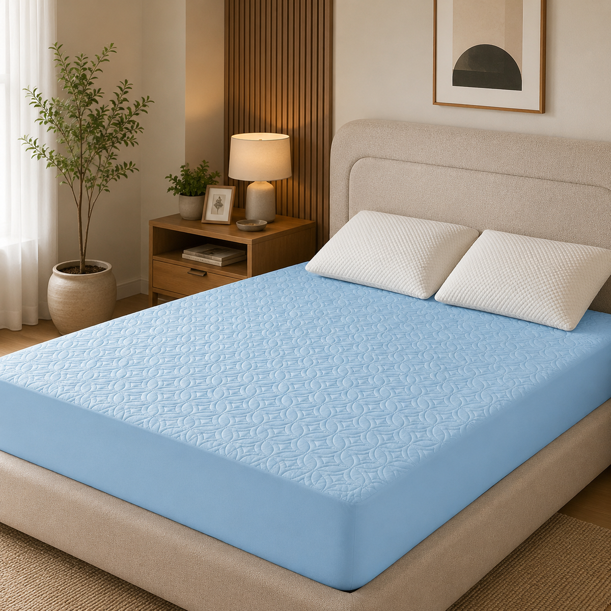 Mattress Protector Waterproof Quilted Microfiber Deep Pocket 18 Inch