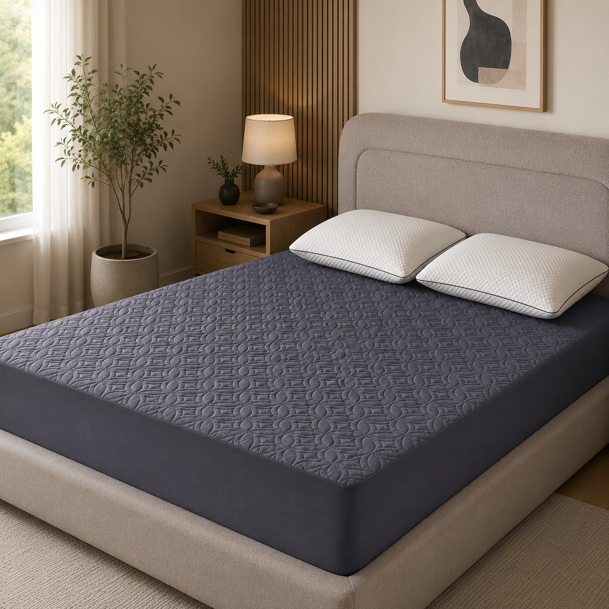 Mattress Protector Waterproof Quilted Microfiber Deep Pocket 18 Inch