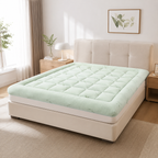 Mattress Topper Bamboo Cooling Machine Washable Deep Pockets
