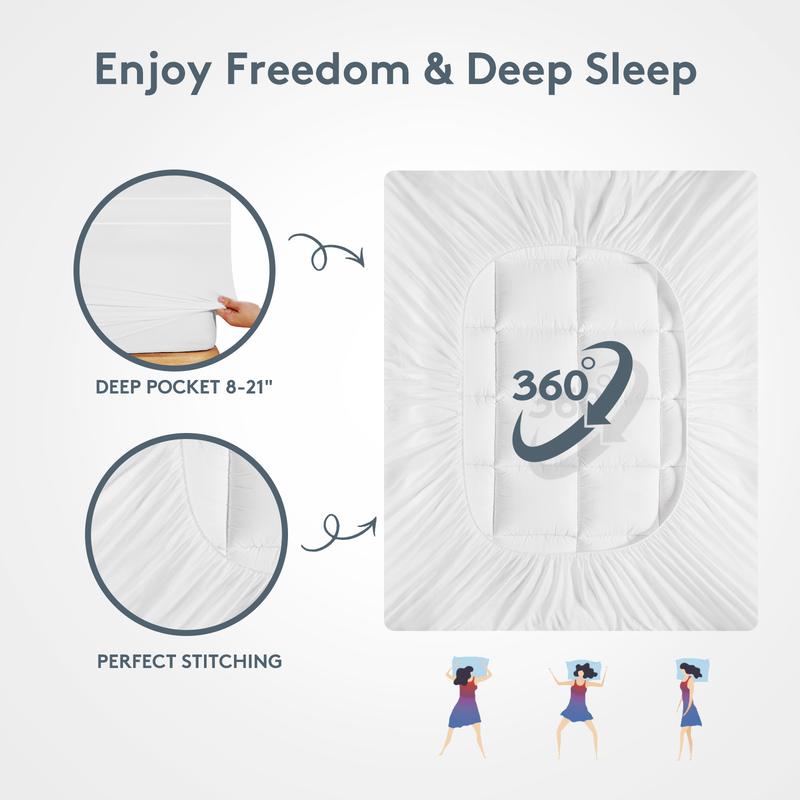 Mattress Topper Cooling 1000 GSM Plush Removable Cover