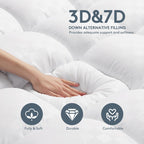 Mattress Topper Cooling 1000 GSM Plush Removable Cover