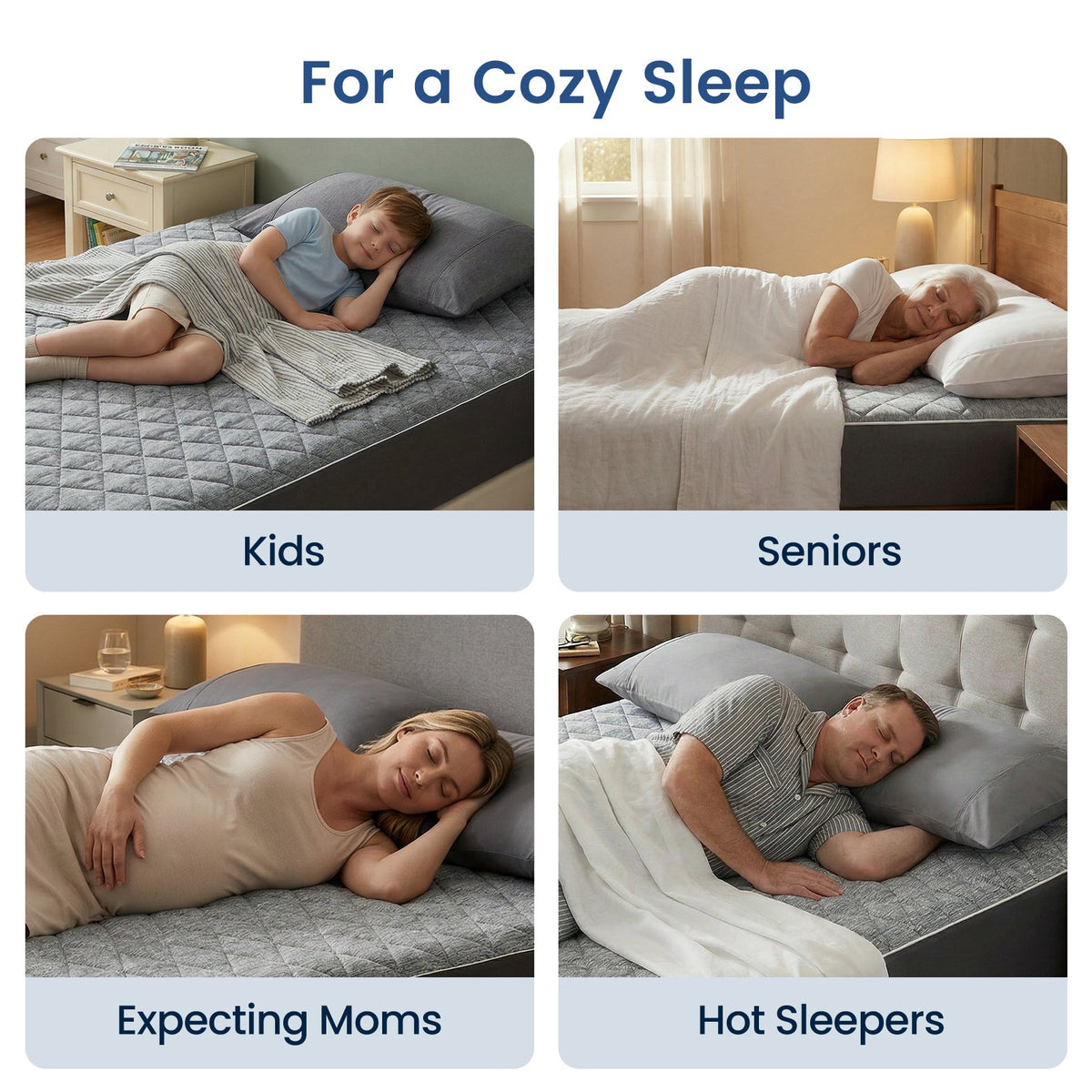 Mattress Topper Cooling Breathable Leakproof & Snug Fit
